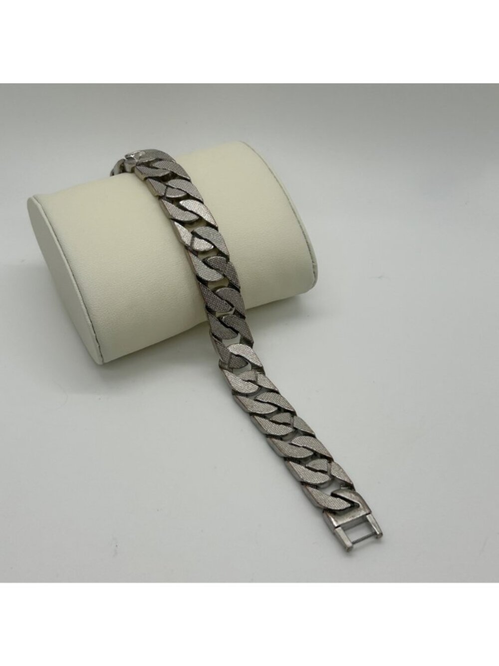 Iced Out Miami Cuban Link Bracelet Mens Hip Hop Bling Silver Tone Pave 7.5 inch - Picture 5 of 10